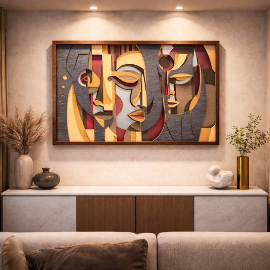 Indrik Luxury Abstract 3D Wall Frame for Living Room and Designer Interiors