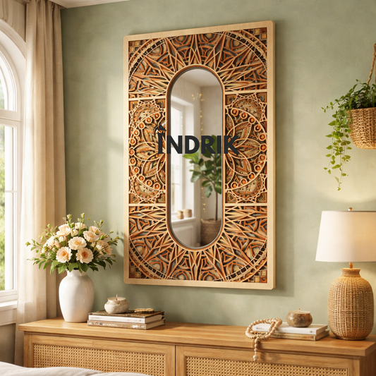 Indrik Premium Mandala Dressing Mirror for Elegant Home Interiors