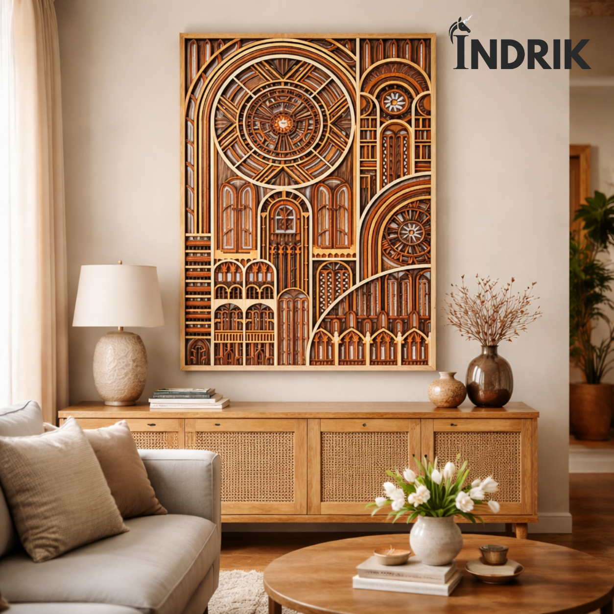 Indrik Premium Architectural Mandala Frame Wall Art